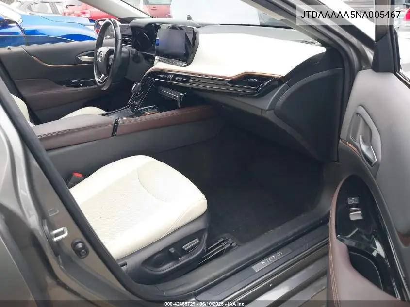 2022 Toyota Mirai Limited VIN: JTDAAAAA5NA005467 Lot: 42465729