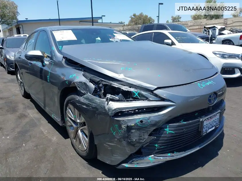 2022 Toyota Mirai Xle VIN: JTDAAAAA3NA005225 Lot: 42465936