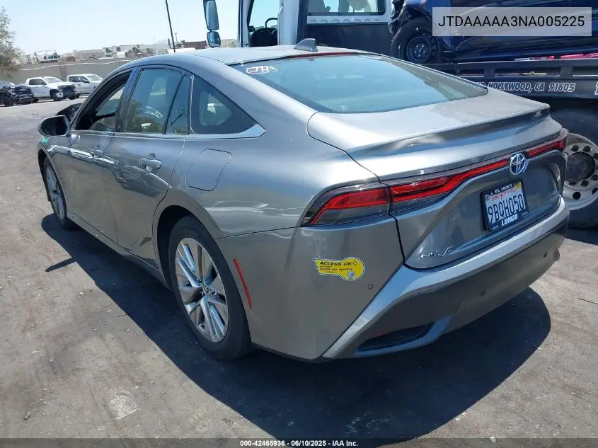 2022 Toyota Mirai Xle VIN: JTDAAAAA3NA005225 Lot: 42465936