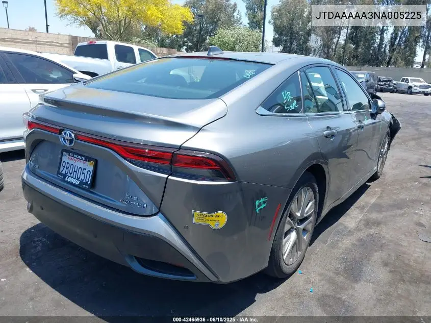 2022 Toyota Mirai Xle VIN: JTDAAAAA3NA005225 Lot: 42465936
