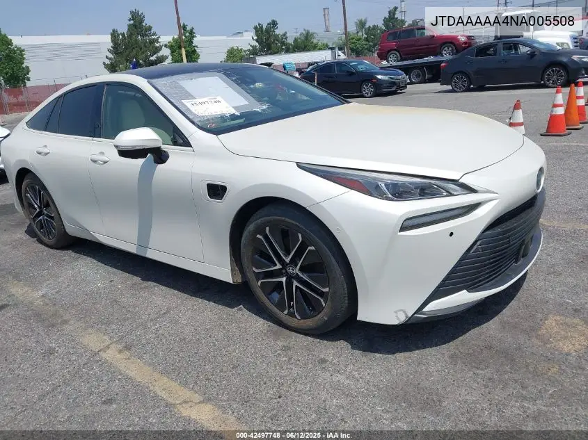 2022 Toyota Mirai Limited VIN: JTDAAAAA4NA005508 Lot: 42497748