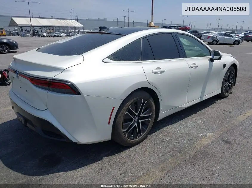 2022 Toyota Mirai Limited VIN: JTDAAAAA4NA005508 Lot: 42497748