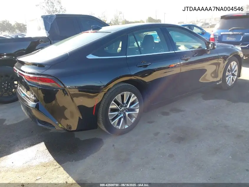 2022 Toyota Mirai Xle VIN: JTDAAAAA7NA004546 Lot: 42500750