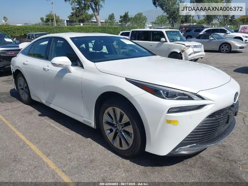 2022 Toyota Mirai Xle VIN: JTDAAAAAXNA006372 Lot: 42504853