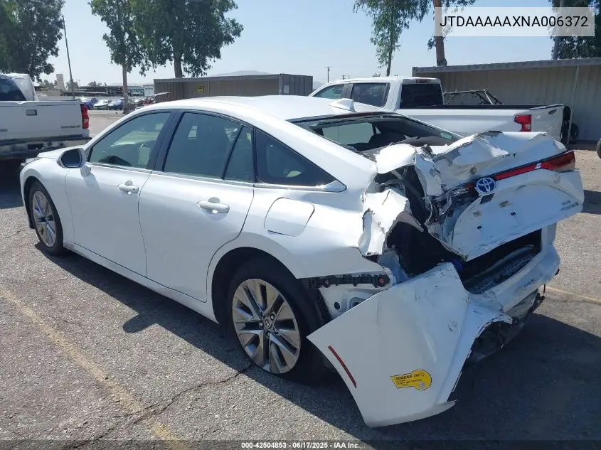 2022 Toyota Mirai Xle VIN: JTDAAAAAXNA006372 Lot: 42504853