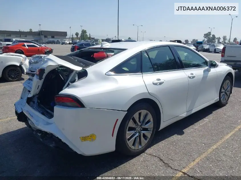 2022 Toyota Mirai Xle VIN: JTDAAAAAXNA006372 Lot: 42504853