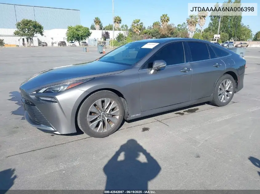 2022 Toyota Mirai Xle VIN: JTDAAAAA6NA006398 Lot: 42542087