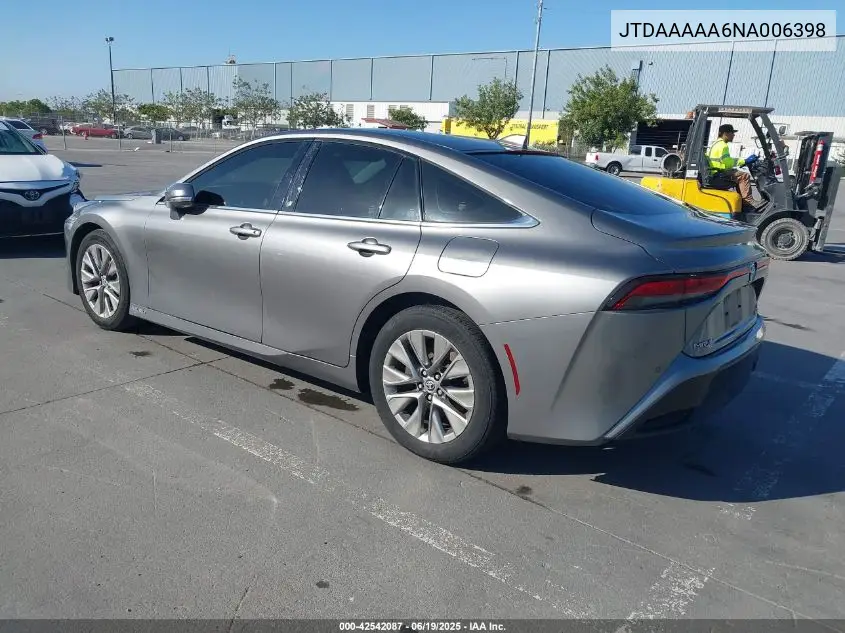 2022 Toyota Mirai Xle VIN: JTDAAAAA6NA006398 Lot: 42542087