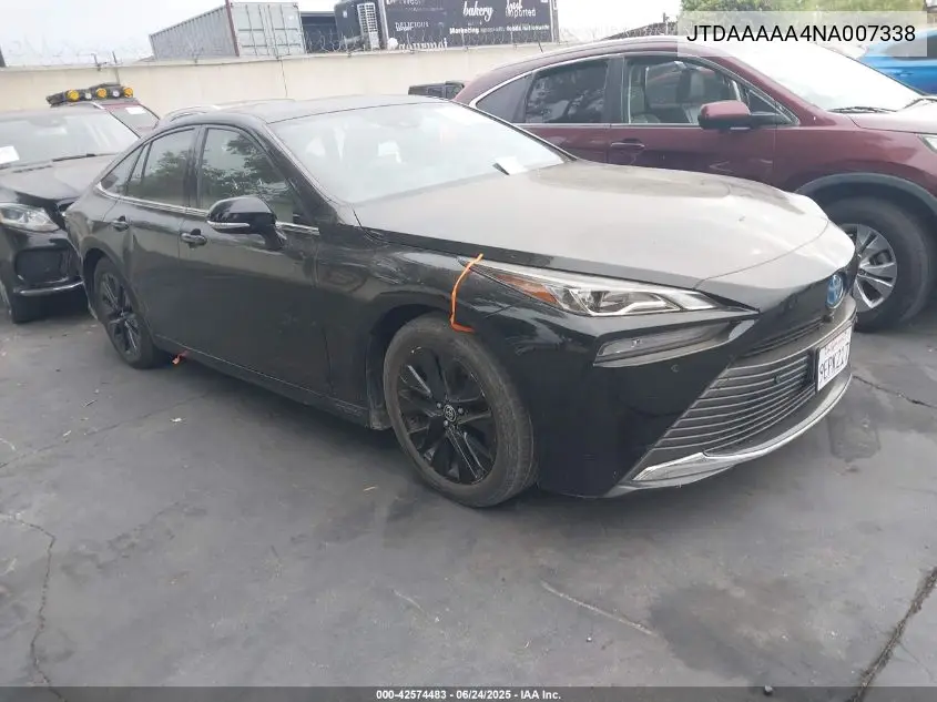 2022 Toyota Mirai Xle VIN: JTDAAAAA4NA007338 Lot: 42574483