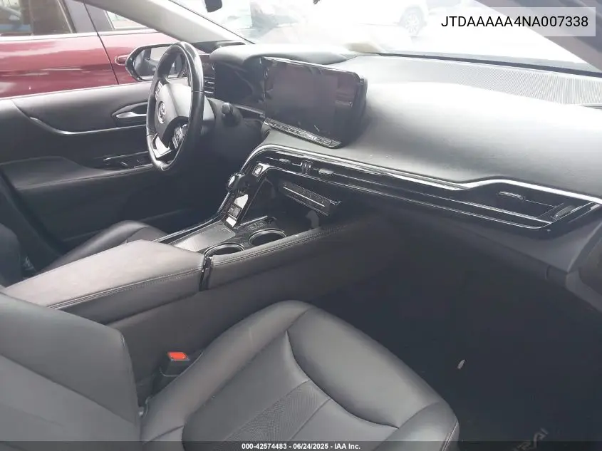 2022 Toyota Mirai Xle VIN: JTDAAAAA4NA007338 Lot: 42574483