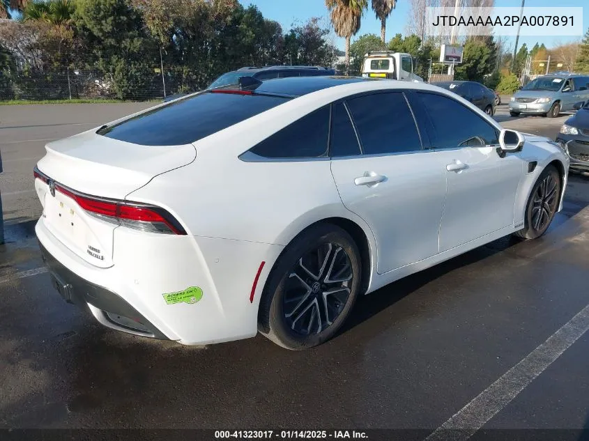 2023 Toyota Mirai Limited VIN: JTDAAAAA2PA007891 Lot: 41323017