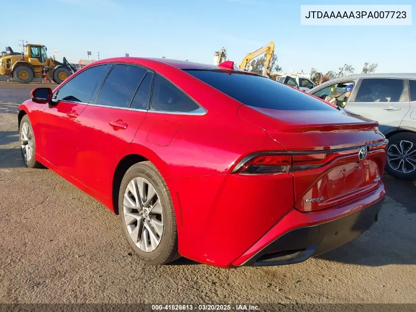 2023 Toyota Mirai Xle VIN: JTDAAAAA3PA007723 Lot: 41828613