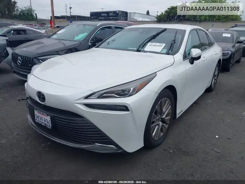2023 Toyota Mirai Xle VIN: JTDAAAAA0PA011308 Lot: 42360109