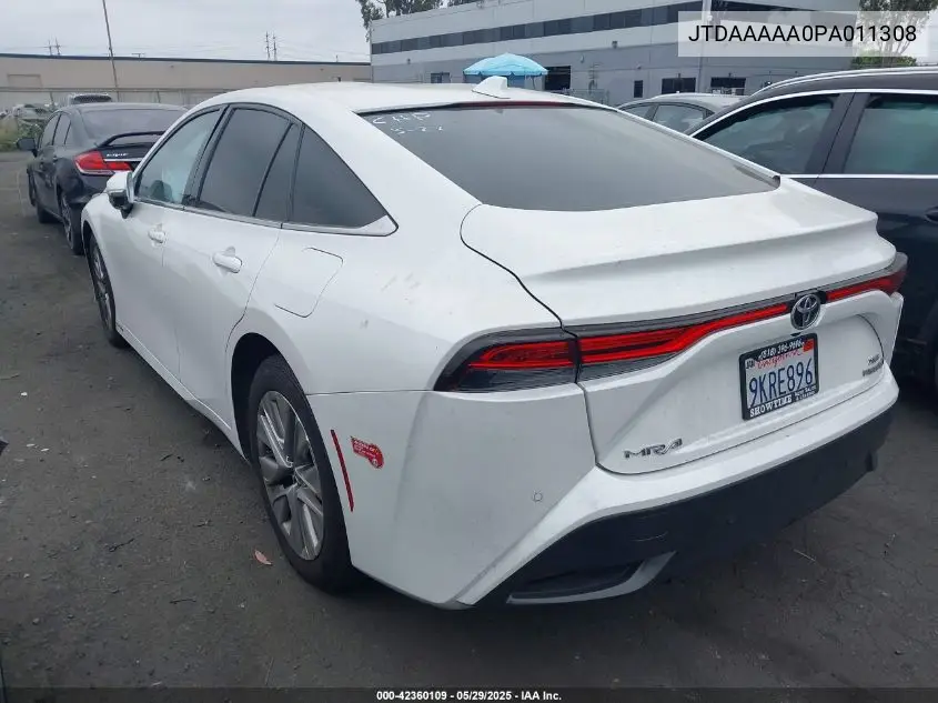 2023 Toyota Mirai Xle VIN: JTDAAAAA0PA011308 Lot: 42360109