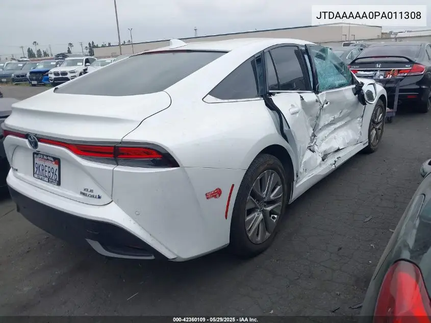 2023 Toyota Mirai Xle VIN: JTDAAAAA0PA011308 Lot: 42360109