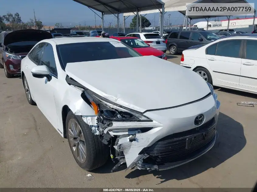 2023 Toyota Mirai Xle VIN: JTDAAAAA2PA007759 Lot: 42437621