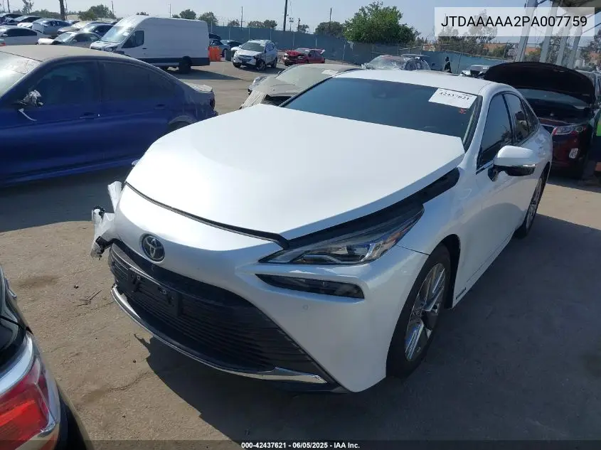 2023 Toyota Mirai Xle VIN: JTDAAAAA2PA007759 Lot: 42437621