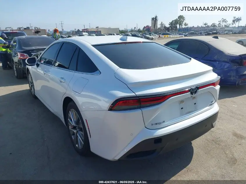 2023 Toyota Mirai Xle VIN: JTDAAAAA2PA007759 Lot: 42437621