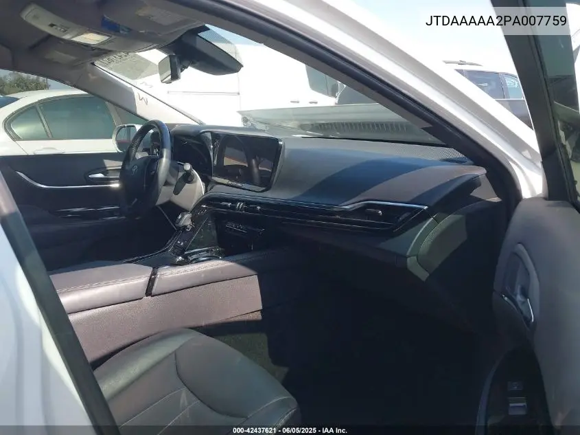 2023 Toyota Mirai Xle VIN: JTDAAAAA2PA007759 Lot: 42437621