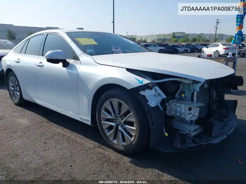 2023 Toyota Mirai Xle VIN: JTDAAAAA1PA008756 Lot: 42592778