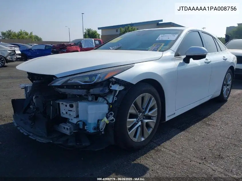 2023 Toyota Mirai Xle VIN: JTDAAAAA1PA008756 Lot: 42592778