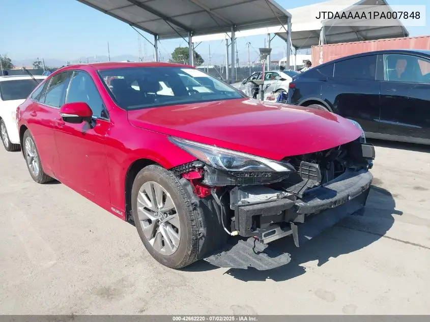 2023 Toyota Mirai Xle VIN: JTDAAAAA1PA007848 Lot: 42662220