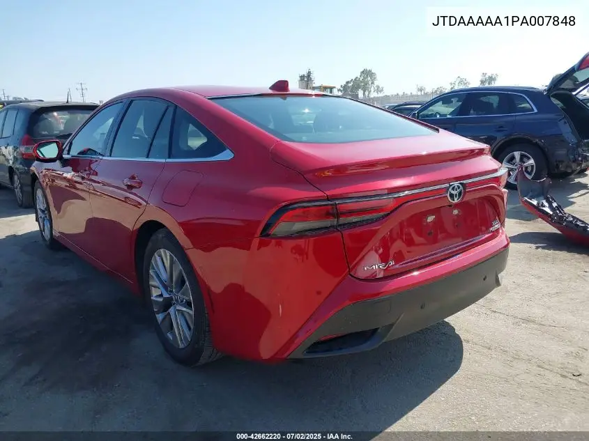 2023 Toyota Mirai Xle VIN: JTDAAAAA1PA007848 Lot: 42662220