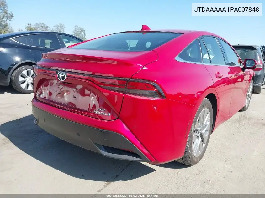 2023 Toyota Mirai Xle VIN: JTDAAAAA1PA007848 Lot: 42662220