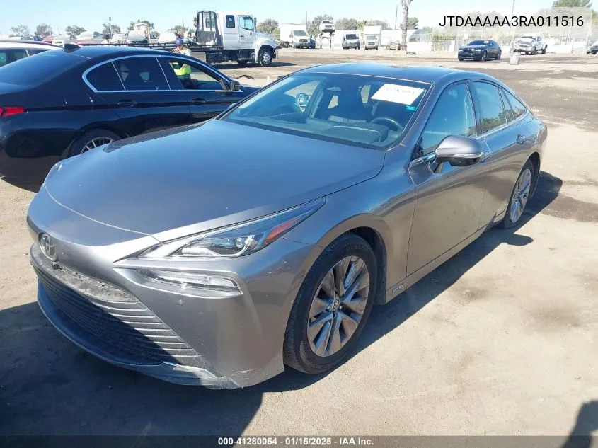 2024 Toyota Mirai Xle VIN: JTDAAAAA3RA011516 Lot: 41280054