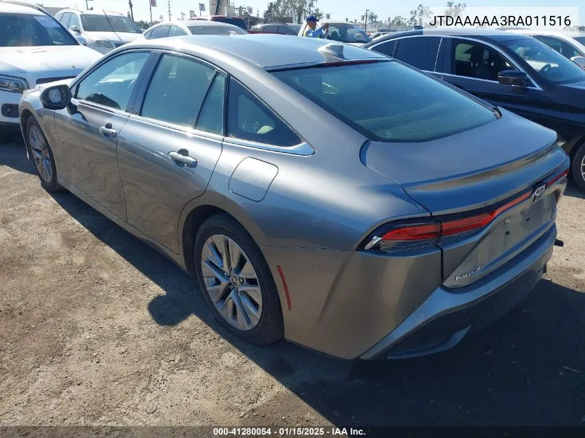 2024 Toyota Mirai Xle VIN: JTDAAAAA3RA011516 Lot: 41280054