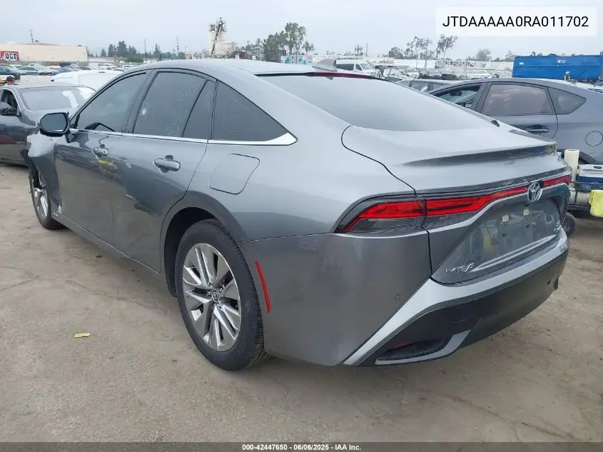 2024 Toyota Mirai Xle VIN: JTDAAAAA0RA011702 Lot: 42447650