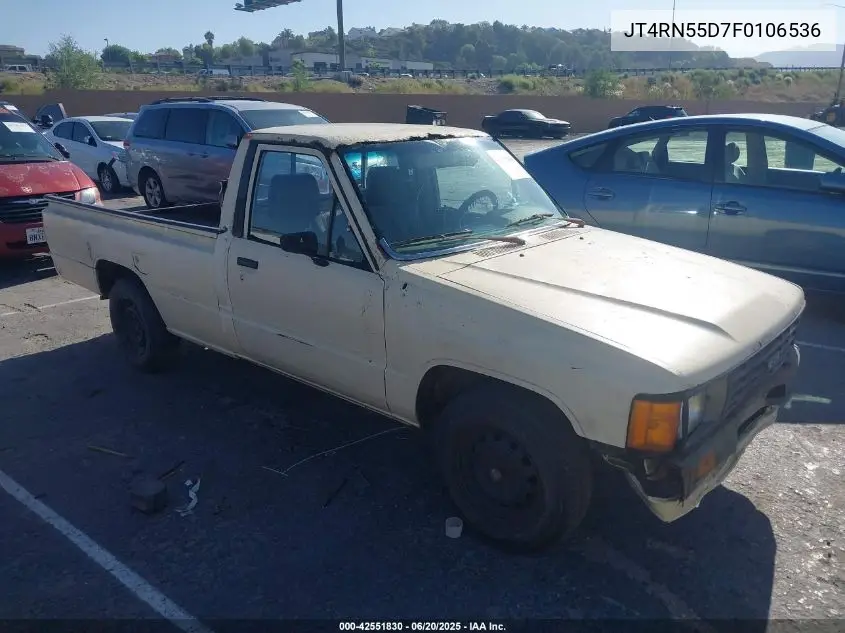 1985 Toyota Pickup 1/2 Ton Rn55 Dlx VIN: JT4RN55D7F0106536 Lot: 42551830