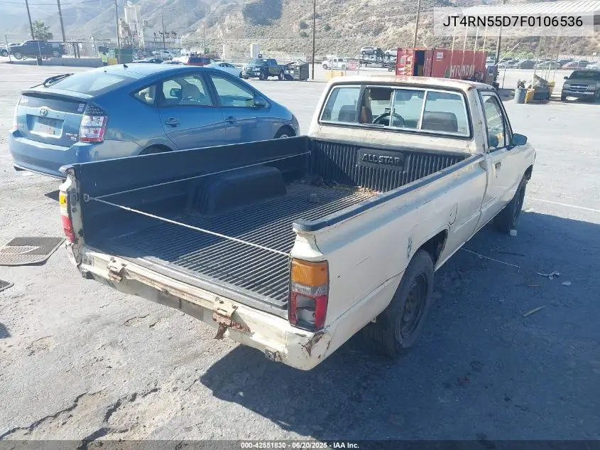 1985 Toyota Pickup 1/2 Ton Rn55 Dlx VIN: JT4RN55D7F0106536 Lot: 42551830