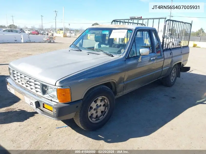 1986 Toyota Pickup Xtracab Rn56 Sr5 VIN: JT4RN56S4G7005931 Lot: 41550550