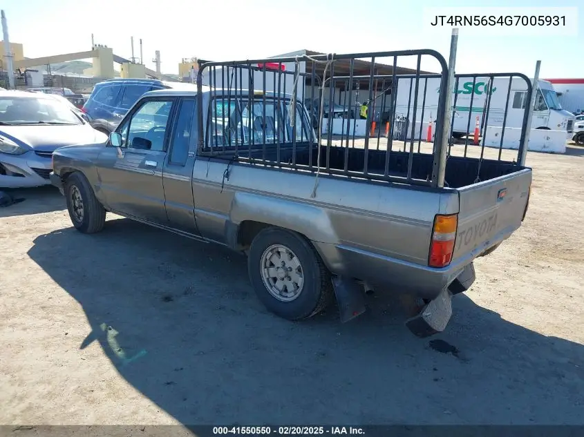 1986 Toyota Pickup Xtracab Rn56 Sr5 VIN: JT4RN56S4G7005931 Lot: 41550550