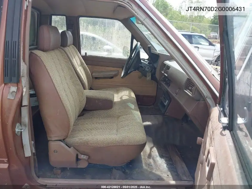 1986 Toyota Pickup Xtracab Rn70 Dlx VIN: JT4RN70D2G0006431 Lot: 42128021