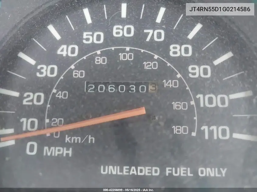 1986 Toyota Pickup 1/2 Ton Rn55 Dlx VIN: JT4RN55D1G0214586 Lot: 42256899