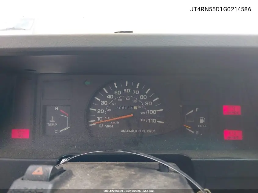 1986 Toyota Pickup 1/2 Ton Rn55 Dlx VIN: JT4RN55D1G0214586 Lot: 42256899