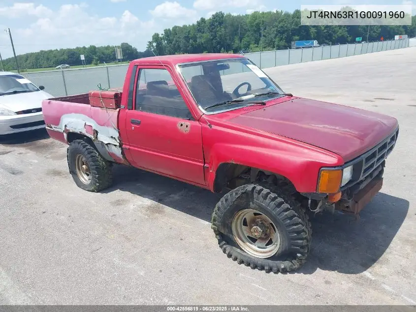1986 Toyota Pickup Rn63 Std VIN: JT4RN63R1G0091960 Lot: 42556819