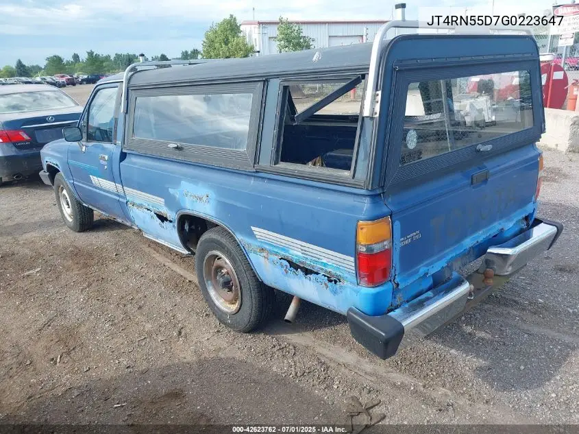 JT4RN55D7G0223647 1986 Toyota Pickup 1/2 Ton Rn55 Dlx