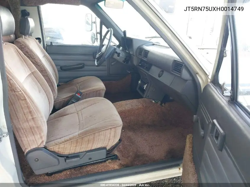 jt5rn75uxh0014749 JT5RN75UXH0014749 1987 Toyota Pickup Cab Chassis Rn75 Dlx