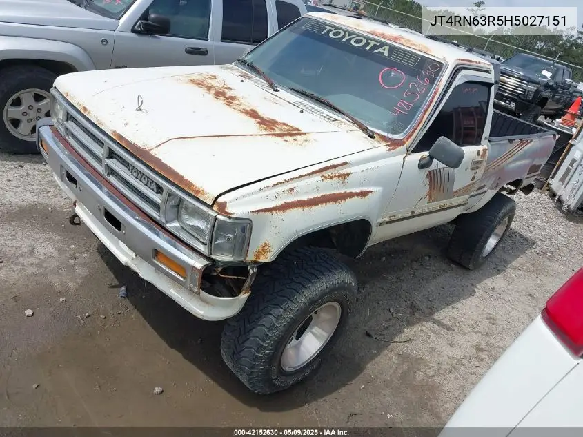 1987 Toyota Pickup Rn63 Std VIN: JT4RN63R5H5027151 Lot: 42152630