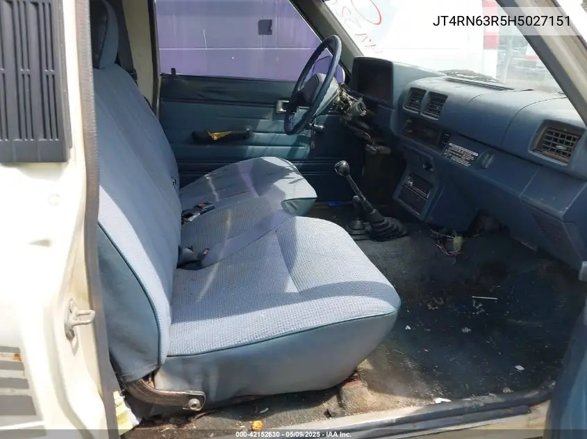 1987 Toyota Pickup Rn63 Std VIN: JT4RN63R5H5027151 Lot: 42152630