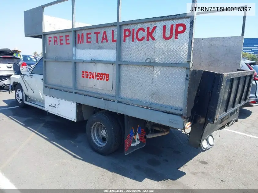 1987 Toyota Pickup Cab Chassis Rn75 VIN: JT5RN75T5H0016397 Lot: 42604416