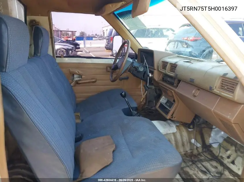 1987 Toyota Pickup Cab Chassis Rn75 VIN: JT5RN75T5H0016397 Lot: 42604416