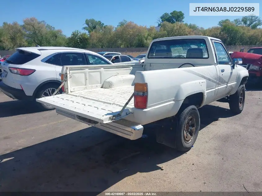1988 Toyota Pickup Rn63 Std VIN: JT4RN63A8J0229589 Lot: 42160087