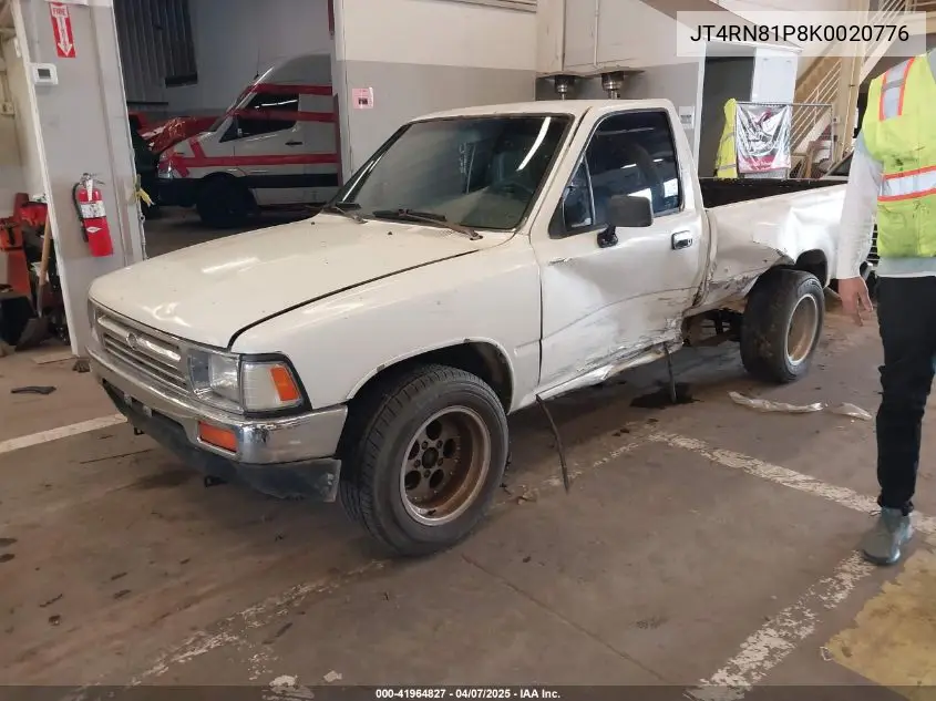 1989 Toyota Pickup 1/2 Ton Sht Wheelbase Dlx VIN: JT4RN81P8K0020776 Lot: 41964827