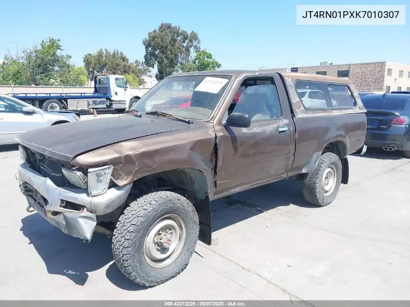 1989 Toyota Pickup 1/2 Ton Sht Wheelbase Dlx VIN: JT4RN01PXK7010307 Lot: 42212229