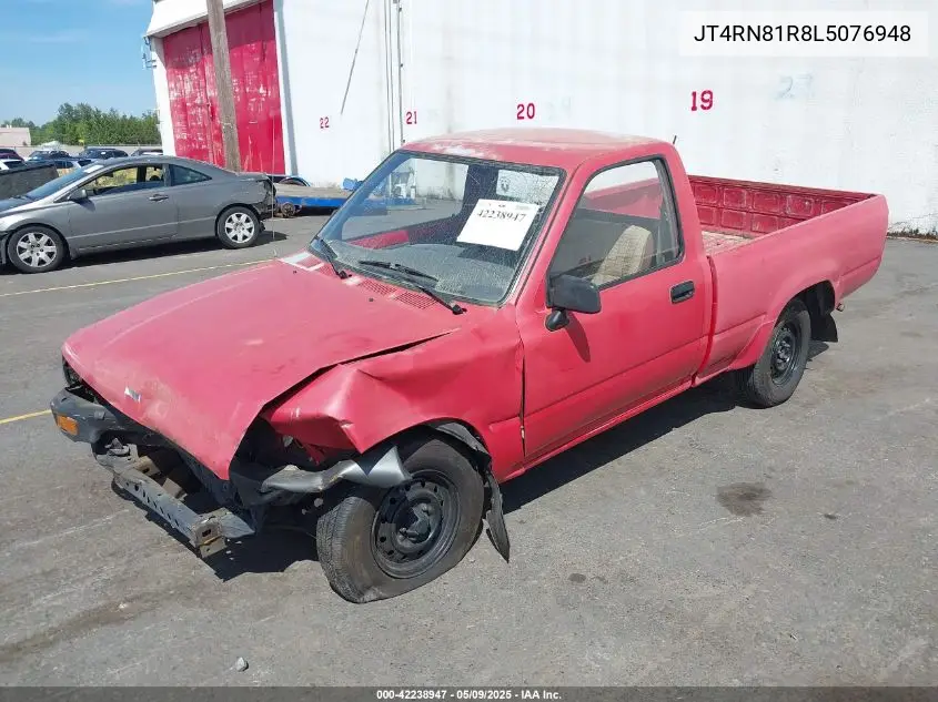 1990 Toyota Pickup 1/2 Ton Short Wheelbase VIN: JT4RN81R8L5076948 Lot: 42238947