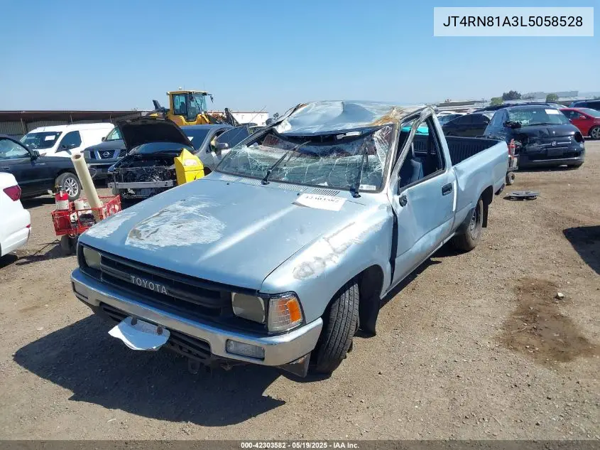 1990 Toyota Pickup 1/2 Ton Short Wheelbase VIN: JT4RN81A3L5058528 Lot: 42303582